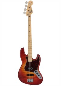 Fender　2024 Collection, Made in Japan Hybrid II Jazz Bass Flame Sunset Orange Transparent