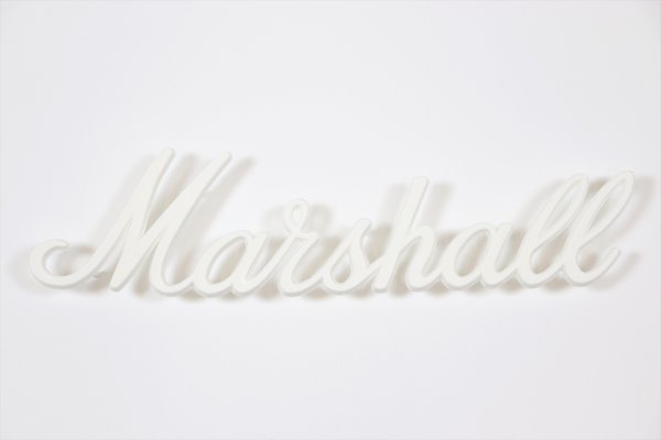 画像1: Marshall　LOGO00005 ロゴマーク ホワイト 大 (1)